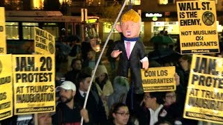 Demonstrators across US protest against Presidentelect Trump [upl. by Etneciv218]