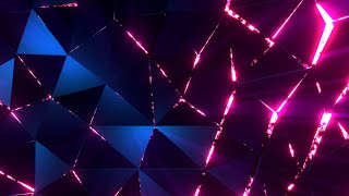 Geometric Bright Neon Triangular Background video  Footage  Screensaver [upl. by Nomzzaj865]