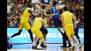 Gilas Pilipinas vs Australia 3rd quarter fight in FIBA World Cup 2019 Asian Qualifiers [upl. by Roxie]