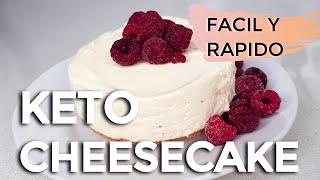 🍰CHEESECAKE KETO 5 Minutos  Facil NO BAKE  Sin cocinar [upl. by Winou793]