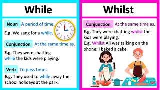 WHILE vs WHILST 🤔  Whats the difference  Learn with examples [upl. by Pernell]