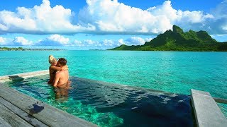 5000night HOTEL ROOM Four Seasons Bora Bora Suite Tour [upl. by Yrennalf568]