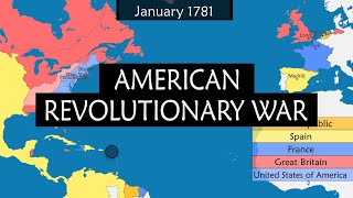 American Revolutionary War  Summary on a Map [upl. by Leryt]