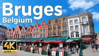 Bruges Belgium Walking Tour 4k Ultra HD 60fps – With Captions [upl. by Aitercul526]