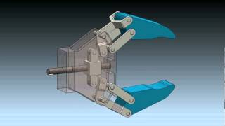 Robot Gripper Mechanism in SolidWorks 2012 [upl. by Ardnoed292]