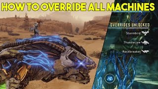 Horizon Zero Dawn How To Override All Types Of Machines Including ThunderjawsRockbreakersetc [upl. by Elocon]