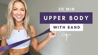 20 Min UPPER BODY WORKOUT at Home with Resistance Band [upl. by Cohin282]