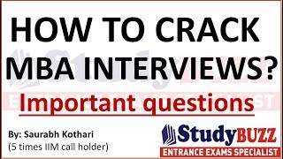 How to crack MBA interviews Tips important questions amp answers [upl. by Sewell]