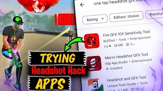 Trying Free Fire HEADSHOT APPS From Play Store  Free Fire [upl. by Tallbott]