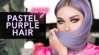 HOW I DYE MY HAIR PASTEL PURPLE using Arctic Fox Hair Color  KristenLeanneStyle [upl. by Nurav]