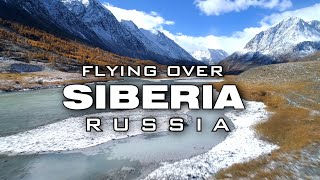 AMAZING SIBERIA  RUSSIA ★ Полет над Сибирью ★ Ambient Aerial in 4K ► 15 min 🇷🇺 [upl. by Eimarrej]