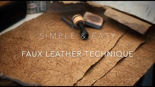 HOW TO make Faux Leather From Paper  Easy Tutorial DIY  Junk Journal  TN [upl. by Ardnuhsed587]