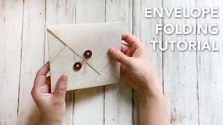 HOW TO fold an envelope in a beautiful way  TUTORIAL [upl. by Sheehan192]