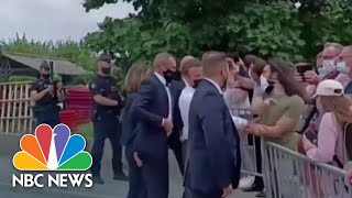 French President Macron Gets Slapped In Face During Meet amp Greet [upl. by Lesly]