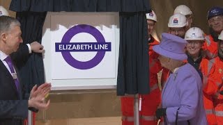 Queen unveils new Elizabeth Line on Londons Crossrail [upl. by Erehpotsirhc]