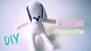 DIY Doudou Peluche Chien avec une paire de chaussettes [upl. by Atteoj455]