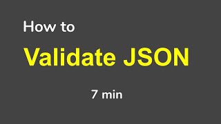 JSON Beginner Tutorial  How to validate JSON [upl. by Aiki]