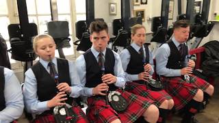 Field Marshal Montgomery Pipe Band playing TwistTrap Practice Chanters [upl. by Larimore]