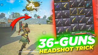 ALL GUN HEADSHOT TRICK FREE FIRE ONE TAP HEADSHOT SETTING⚙️ [upl. by Notsirk]