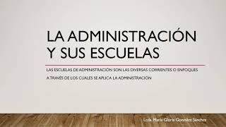 La administración y sus escuelas [upl. by Prosser]