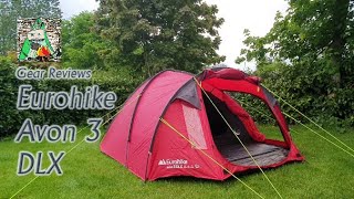 Gear Review Eurohike Avon 3 DLX Nightfall three man tent [upl. by Eiba]