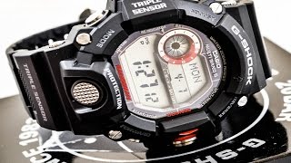 Casio GSHOCK Rangeman GW94001 REVIEW  How To Set Time  LIGHT DISPLAY [upl. by Akinajnat700]