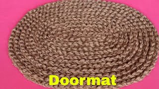 Easy and Fast Doormat Making at Home Using Jute  Jute Craft Idea  Handmade Doormat  DIY Craft [upl. by Atteynek253]