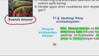 6sinfQADIMGI DUNYO TARIXI 17MavzuQadimgi Xitoy sivilizatsiyalari [upl. by Troc694]