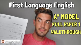 iGCSE First Language English  0500 Paper 1  COMPLETE A WALKTHROUGH 2020 [upl. by Tezile796]